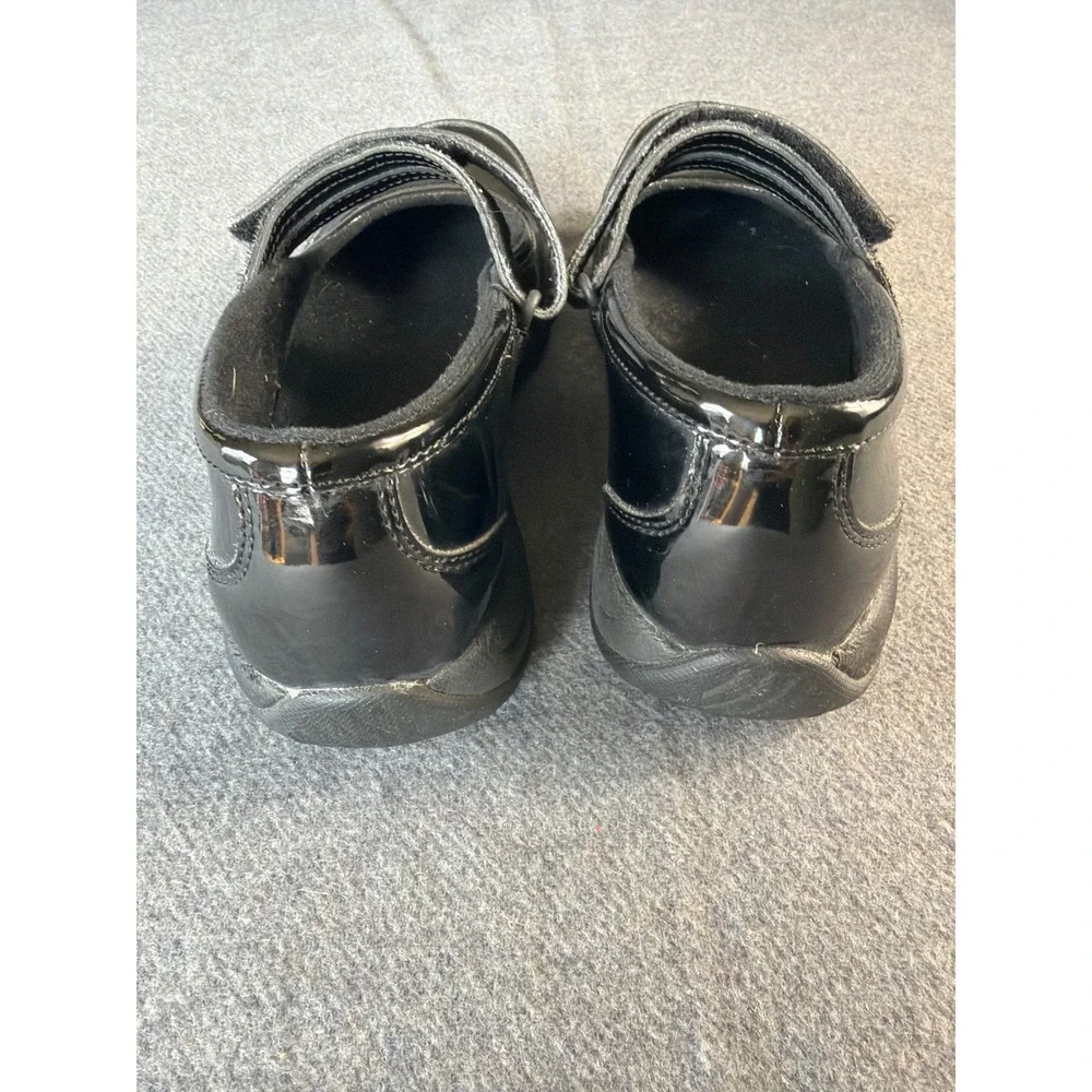 L.L. Bean Mary Jane Shoes Women 8 Black Patent Leather Hook Loop 296298